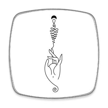 Énergie créative – Créativité spirituelle - Magnet carré - blanc - Devant