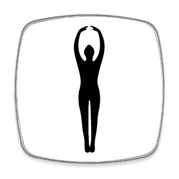 Yoga Silhouettes Black - Square fridge magnet - white - Front