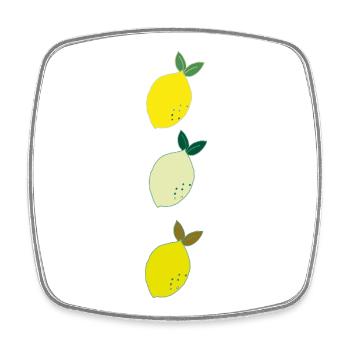 Three lemons hand illustration - Square fridge magnet - white - Front