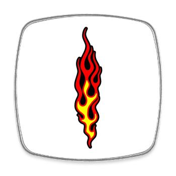 flammen - Viereckiger Kühlschrankmagnet - Weiß - Vorne