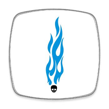 flammen - Viereckiger Kühlschrankmagnet - Weiß - Vorne