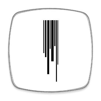 Many strokes pattern - Square fridge magnet - white - Front