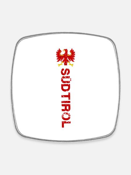 Südtirol - Viereckiger Kühlschrankmagnet - Weiß