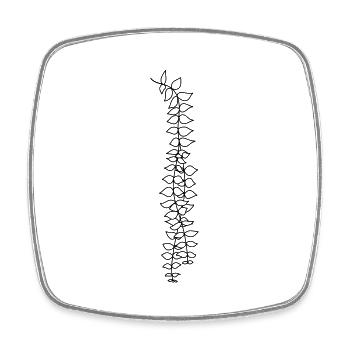 Hanging plant 2 - Viereckiger Kühlschrankmagnet - Weiß - Vorne