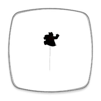 Hallo Teddybär Ballon - Viereckiger Kühlschrankmagnet - Weiß - Vorne