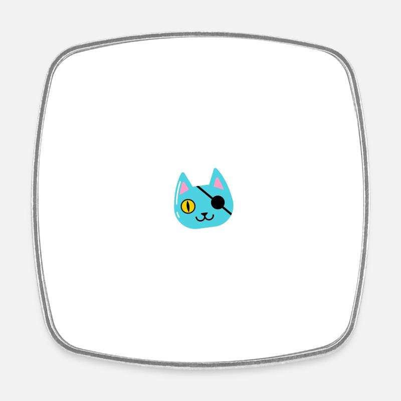 Katze - Viereckiger Kühlschrankmagnet - Weiß