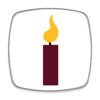 1. Geburtstag - Kerze - Viereckiger Kühlschrankmagnet - Weiß - Vorne