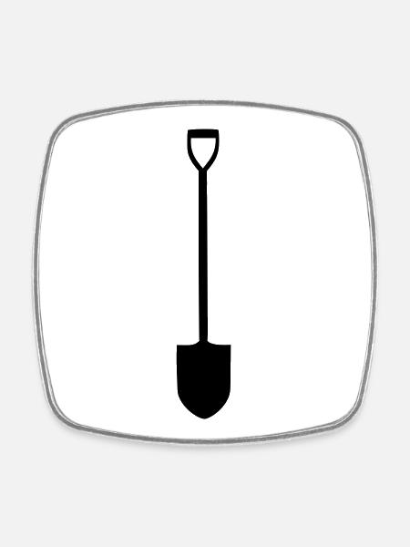 Shovel - Square fridge magnet - white