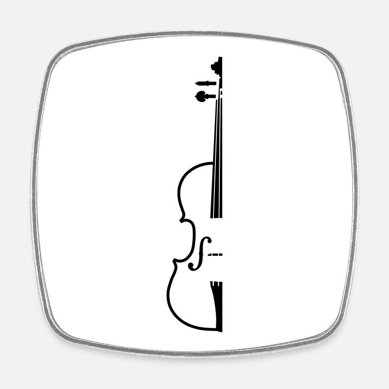 violin - Square fridge magnet - white
