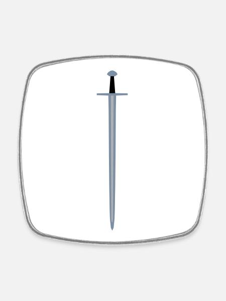 Sword - Square fridge magnet - white