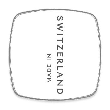Made in Switzerland, Swiss pride - Square fridge magnet - white - Front