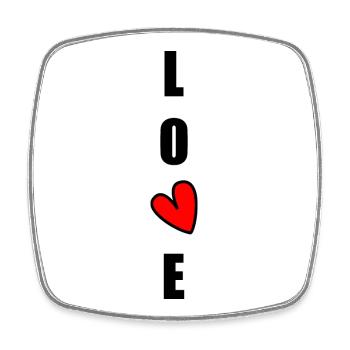 LIEBE. PAAR. ICH HABE GERADE GEHEIRATET. Junggesellinnenabschied. VALENTINSTAG. - Viereckiger Kühlschrankmagnet - Weiß - Vorne