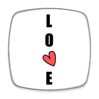 VALENTINE'S DAY. Bachelorette party. I LOVE YOU. I LOVE YOU. LOVE - Square fridge magnet - white - Front