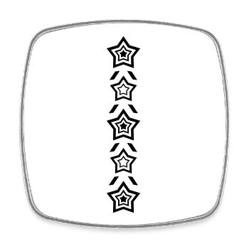 Row of stars - Square fridge magnet - white - Front