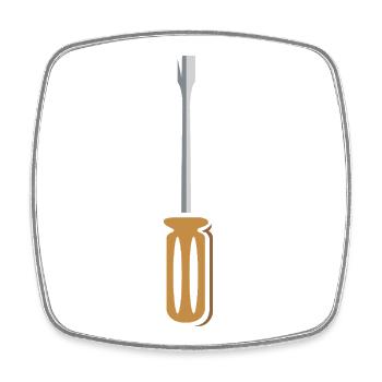Screwdriver Tool Design for Craftsmen - Square fridge magnet - white - Front