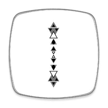 Tribal tattoo triangles - Square fridge magnet - white - Front