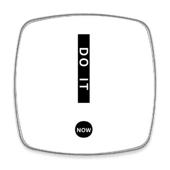 DO IT NOW - Viereckiger Kühlschrankmagnet - Weiß - Vorne