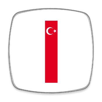 Turquie Türkiye T-Shirt Outfit Design - Magnet carré - blanc - Devant