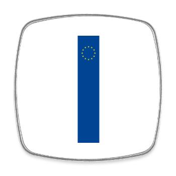 Chemises étoiles : l’Europe, votre style - Magnet carré - blanc - Devant