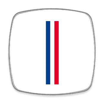 J’aime la France élégance style design Tenues - Magnet carré - blanc - Devant