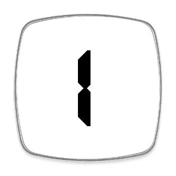 1. 1 AN. 1er ANNIVERSAIRE. ANNIVERSAIRE 1 AN - Magnet carré - blanc - Devant