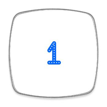 1. 1 JAHR. 1. JAHRESTAG. 1 JAHR GEBURTSTAG - Viereckiger Kühlschrankmagnet - Weiß - Vorne