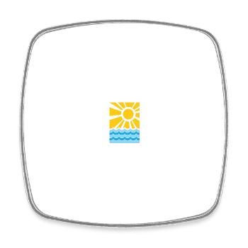 Sommer - Viereckiger Kühlschrankmagnet - Weiß - Vorne