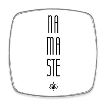 Namaste - Viereckiger Kühlschrankmagnet - Weiß - Vorne