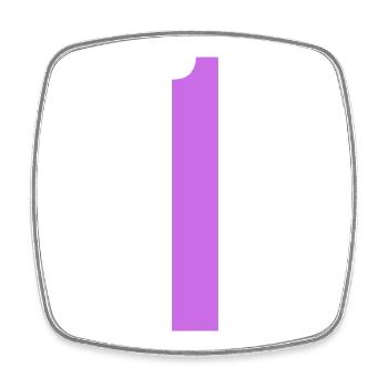 1 - Square fridge magnet - white - Front