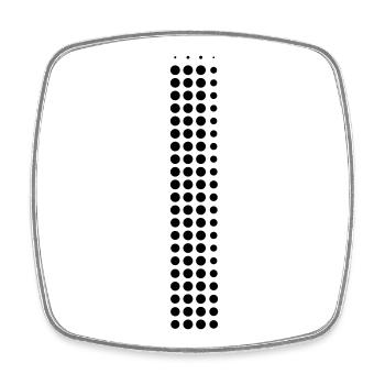 Buchstabe I – Punktmuster Initial Design - Viereckiger Kühlschrankmagnet - Weiß - Vorne