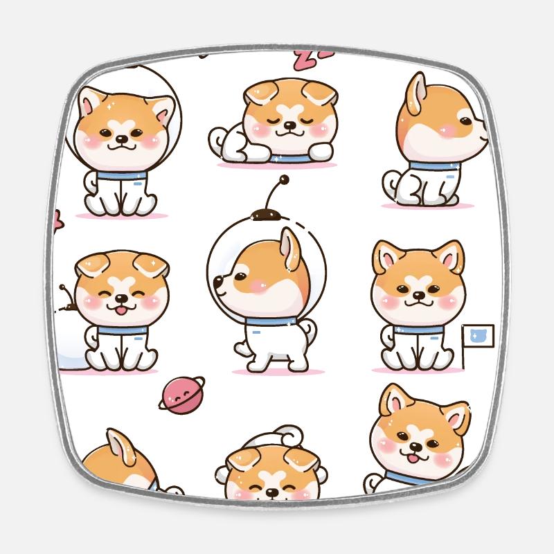 Shiba Inu - Square fridge magnet - white
