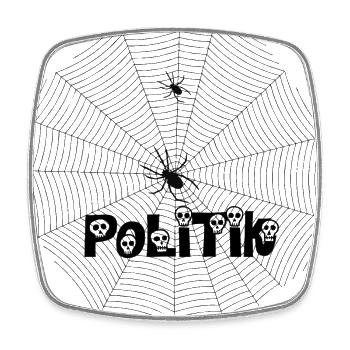 Politik spinnen - Spinne - Doppeldeutig - Viereckiger Kühlschrankmagnet - Weiß - Vorne