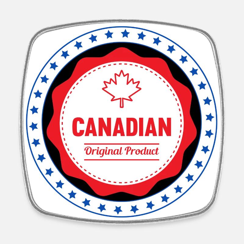 Canada, feuille d’érable. - Magnet carré - blanc