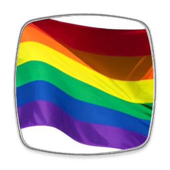 Pride month parade lgbtqia flag - Square fridge magnet - white - Front