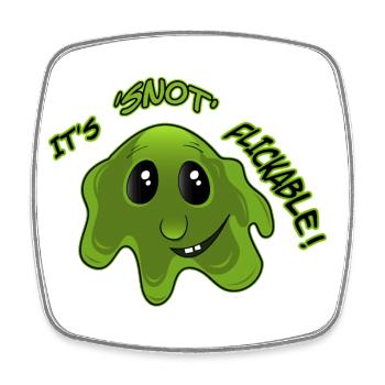 SNOT Flickable - Square fridge magnet - white - Front