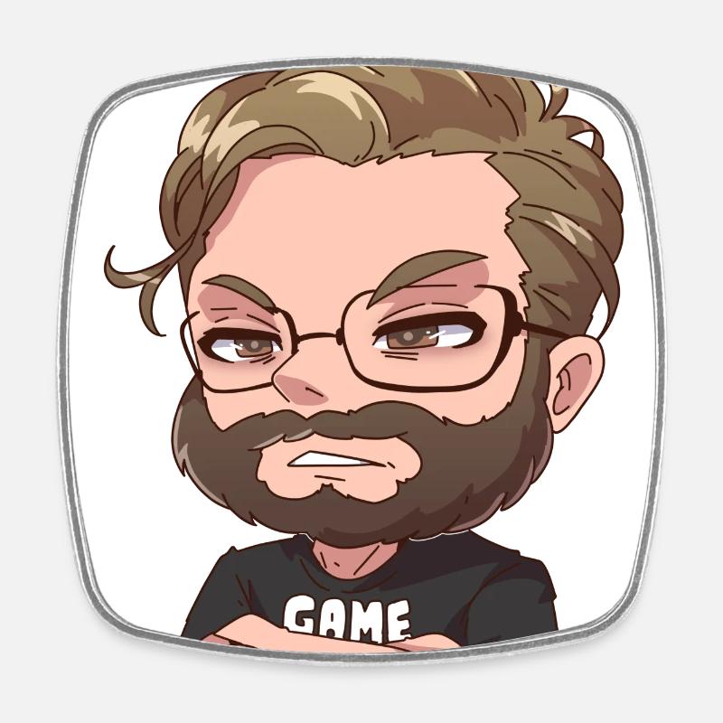 Annoyed Manny - Square fridge magnet - white