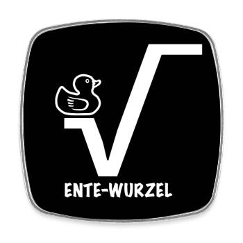 Ente Wurzel Poster und Sticker - Viereckiger Kühlschrankmagnet - Weiß - Vorne