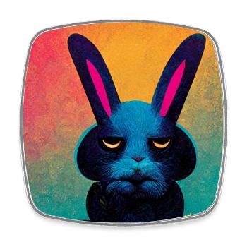 Funny Pop Art - Square fridge magnet - white - Front