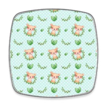 Cute Tiger Animal Pattern - Viereckiger Kühlschrankmagnet - Weiß - Vorne