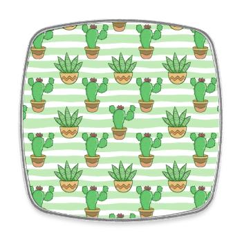 Plant succulent flower cacti Cactus Pattern - Viereckiger Kühlschrankmagnet - Weiß - Vorne