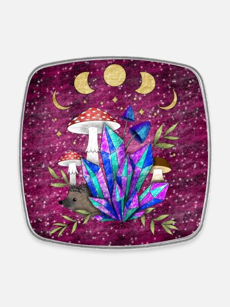 Hedgehogs in Dreamland - Format F - Square fridge magnet - white