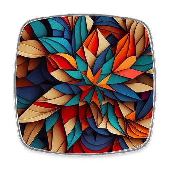 Modern Abstract Pattern - Square fridge magnet - white - Front