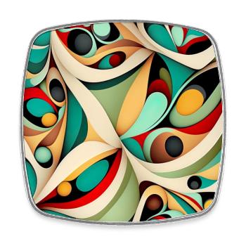 Modern Abstract Pattern - Square fridge magnet - white - Front
