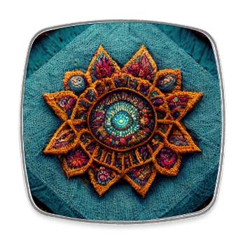 Boho Mandala Abstract - Square fridge magnet - white - Front
