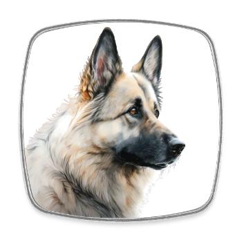Watercolour Dog / Hund Deutscher Schäferhund - Viereckiger Kühlschrankmagnet - Weiß - Vorne