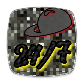 24/7 (Twenty-Four Seven) - Image - 2023 - Square fridge magnet - white - Front