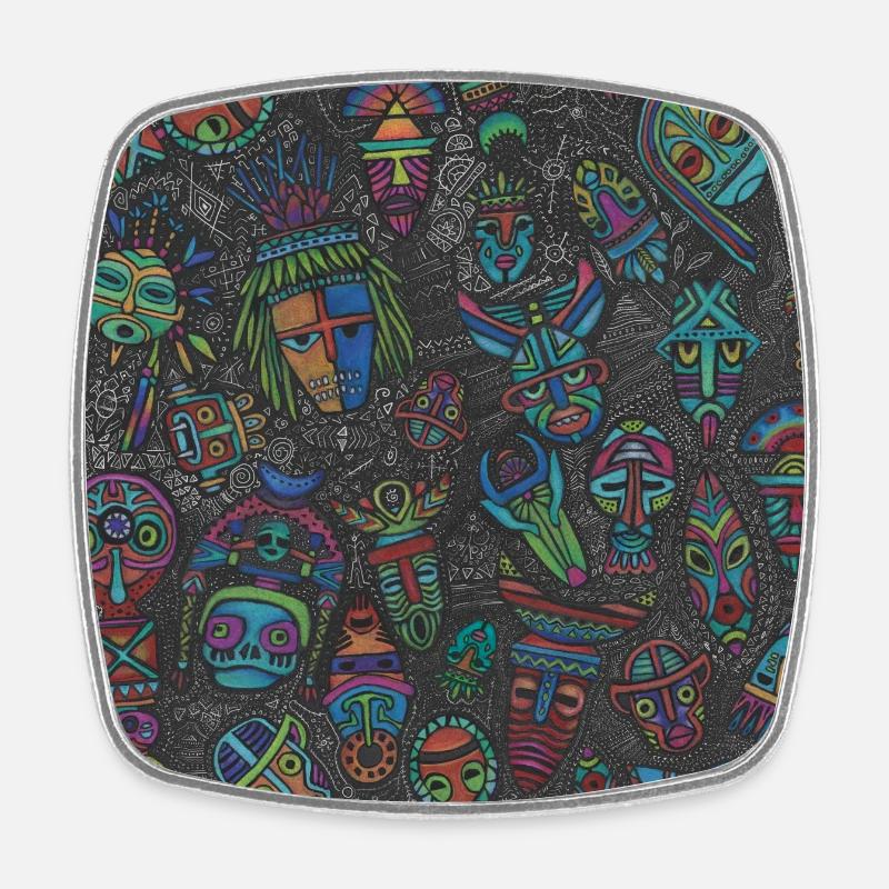 folkeyes - Square fridge magnet - white