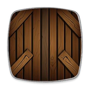 Rustikales Holzplanken Muster Braun - Viereckiger Kühlschrankmagnet - Weiß - Vorne