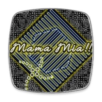 Maman Mia !! - Boutique WoW - 2023 - Magnet carré - blanc - Devant
