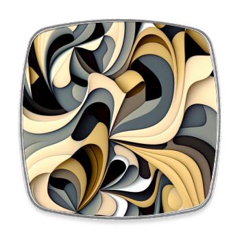 Modern Abstract Pattern - Square fridge magnet - white - Front